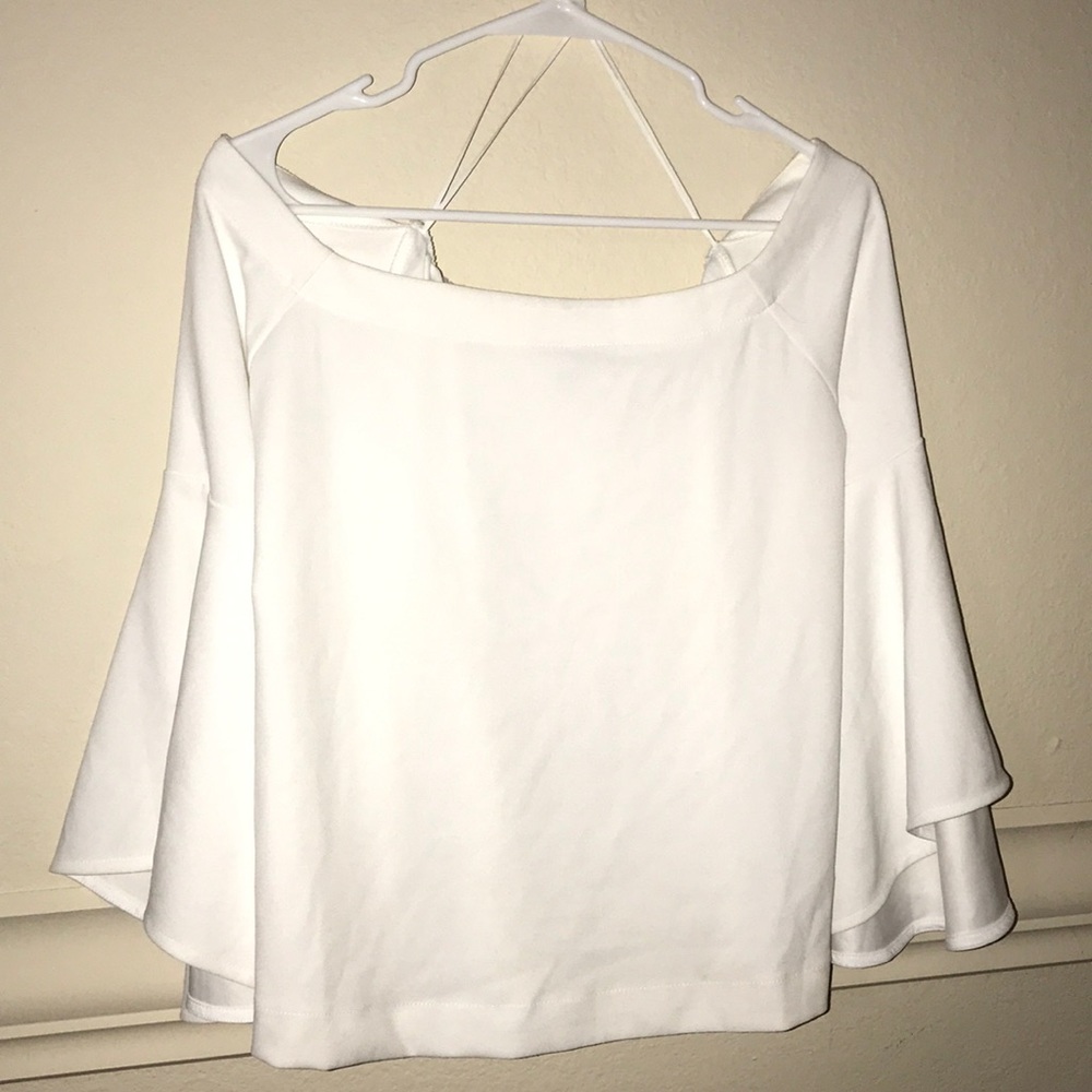 Banana republic flair sleeve off shoulder top